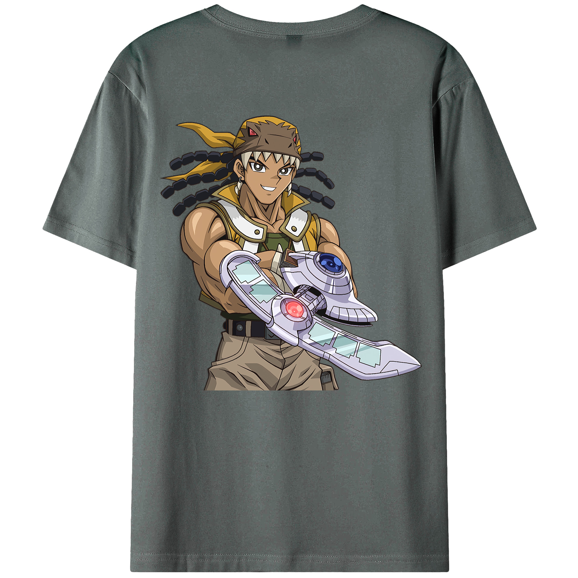 （画像用） 遊☆戯☆王 Yu-Gi-Oh! 綿100％ メンズ半袖Tシャツ（バックプリント） 通気性
